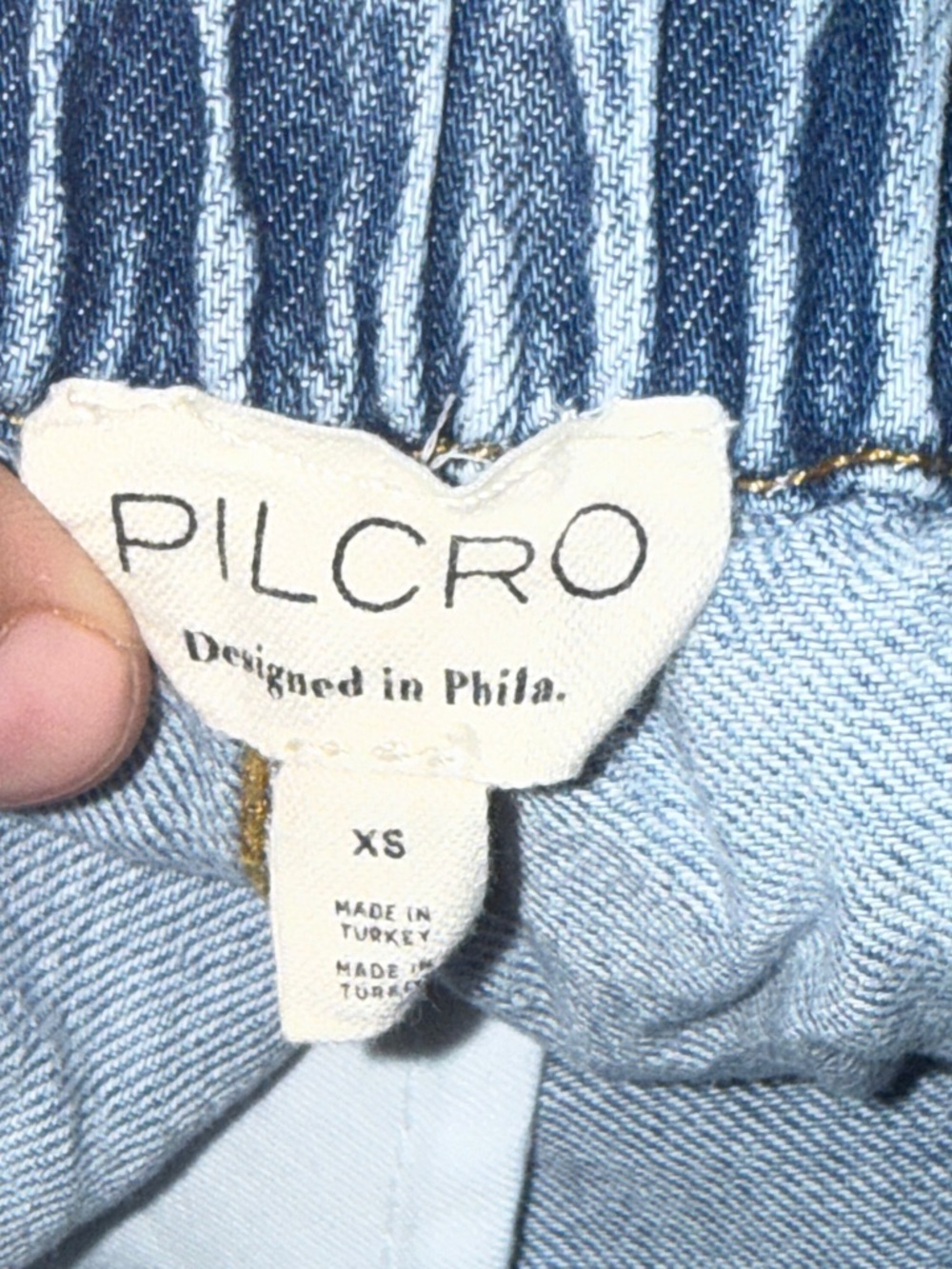 Pilcro Light Blue Beachy High-Rise Parachute Jean Harem Style Size XS Run Larger - Picture 9 of 10